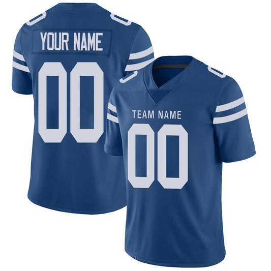 Custom Football Jerseys Team Player or Personalized Design Your Own Name for Men's Women's Youth Jerseys Royal