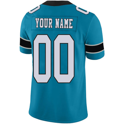 Custom Football Jerseys Team Player or Personalized Design Your Own Name for Men's Women's Youth Jerseys Blue