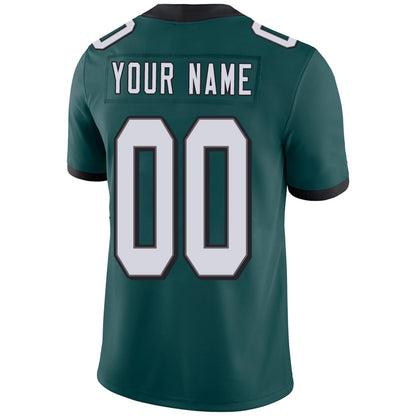 Custom Football Jerseys Team Player or Personalized Design Your Own Name for Men's Women's Youth Jerseys Green