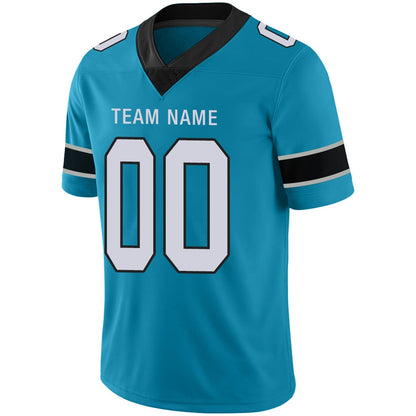 Custom Football Jerseys Team Player or Personalized Design Your Own Name for Men's Women's Youth Jerseys Blue