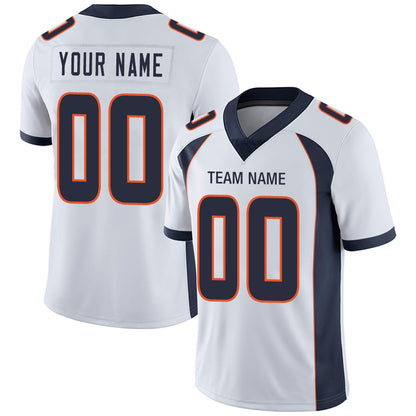 Custom Football Jerseys Team Player or Personalized Design Your Own Name for Men's Women's Youth Jerseys Orange