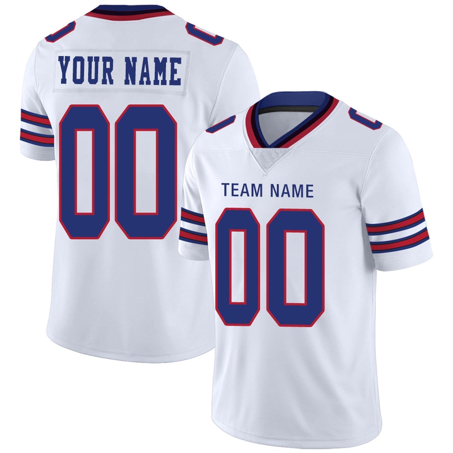 Custom Football Jerseys Team Player or Personalized Design Your Own Name for Men's Women's Youth Jerseys Royal