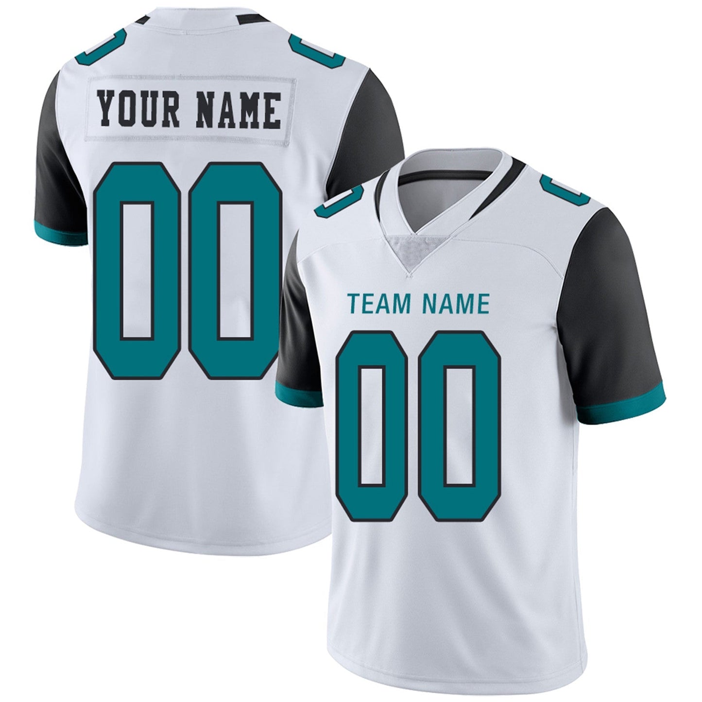 Custom Football Jerseys Team Player or Personalized Design Your Own Name for Men's Women's Youth Jerseys Teal