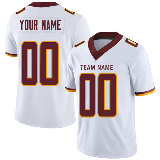 Custom Team Player or Personalized Design Your Own Name for Men's Women's Youth Jerseys Burgundy Football Jerseys