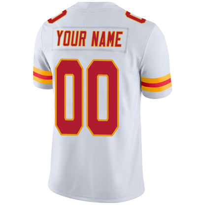 Custom Football Jerseys Team Player or Personalized Design Your Own Name for Men's Women's Youth Jerseys Red