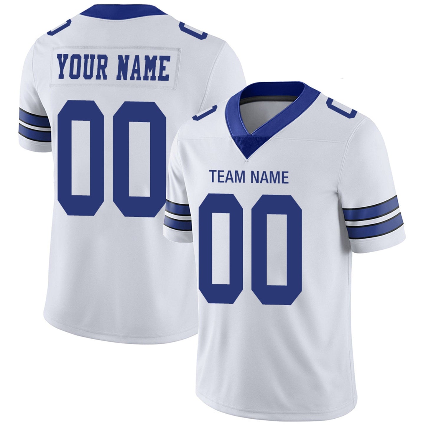Custom Football Jerseys Team Player or Personalized Design Your Own Name for Men's Women's Youth Jerseys Navy