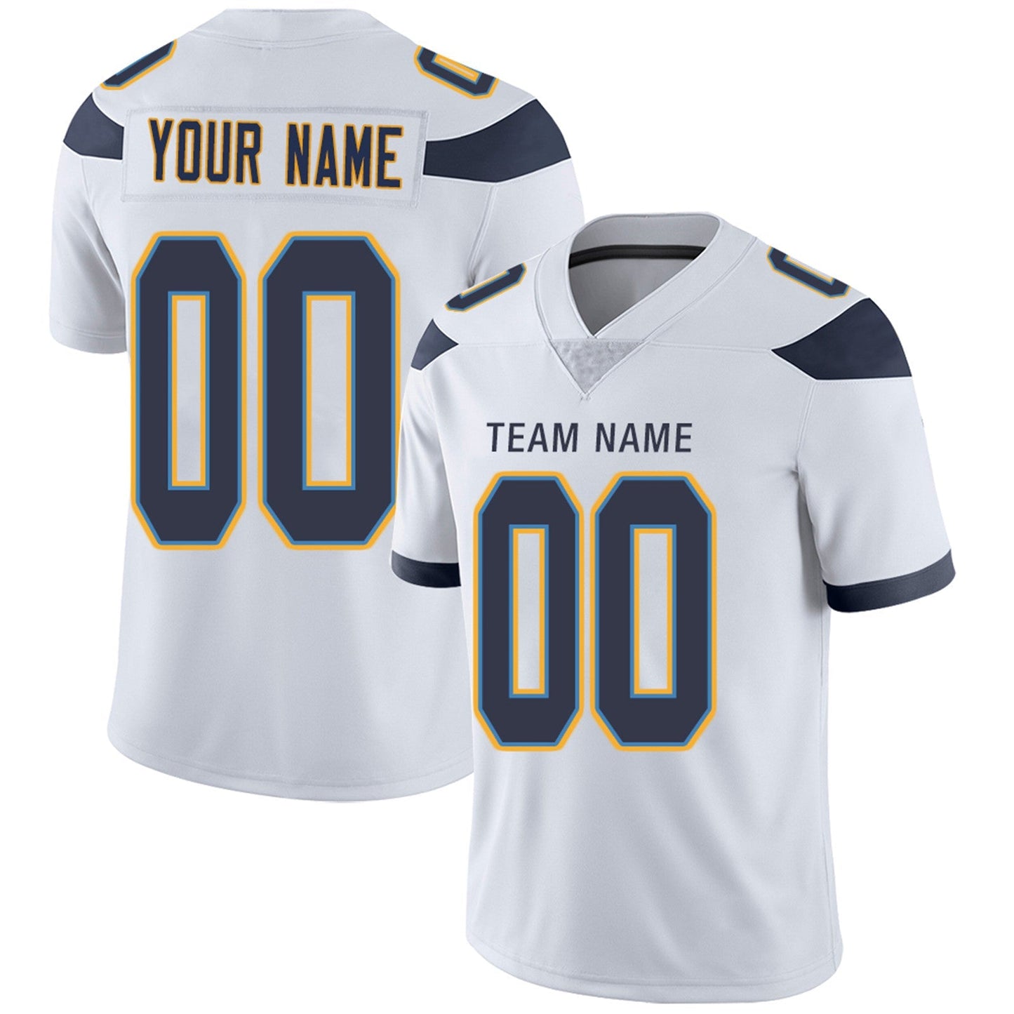 Custom Football Jerseys Team Player or Personalized Design Your Own Name for Men's Women's Youth Jerseys Navy
