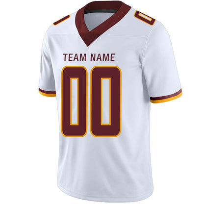 Custom Team Player or Personalized Design Your Own Name for Men's Women's Youth Jerseys Burgundy Football Jerseys