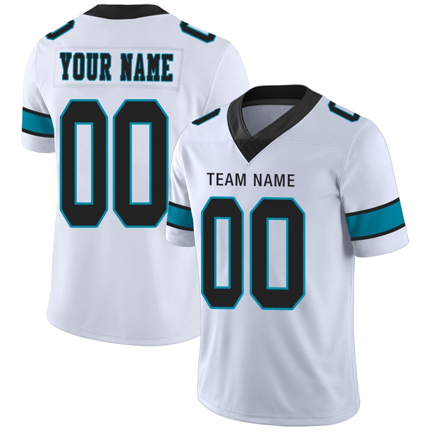 Custom Football Jerseys Team Player or Personalized Design Your Own Name for Men's Women's Youth Jerseys Blue