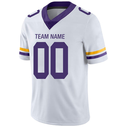 Custom Football Jerseys Team Player or Personalized Design Your Own Name for Men's Women's Youth Jerseys Purple