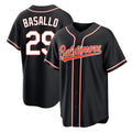 Baltimore Orioles #29 Samuel Basallo Player Black Fedasgoge Out Home Game Stitched Jerseys