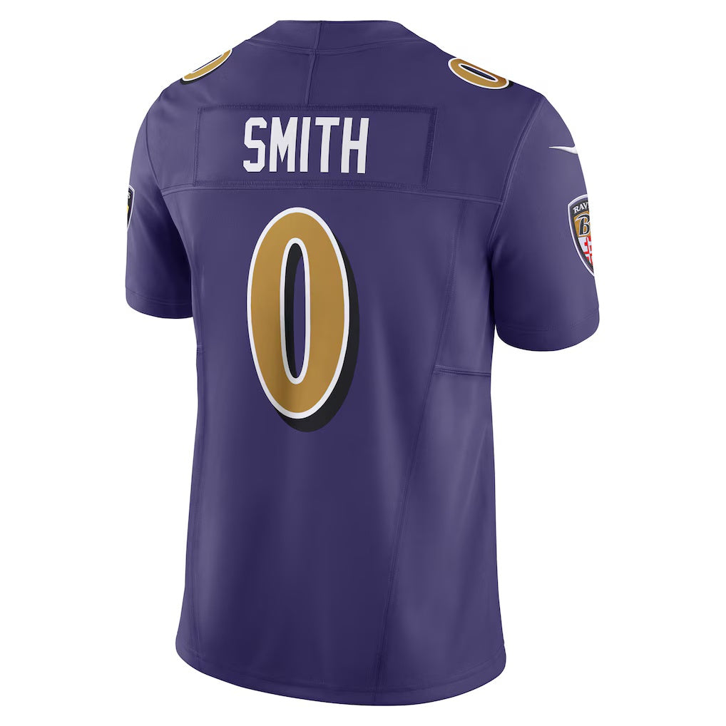 B.Ravens #0 Roquan Smith Purple Fedasgoge Alternate 2 Vapor F.U.S.E. Limited Jersey