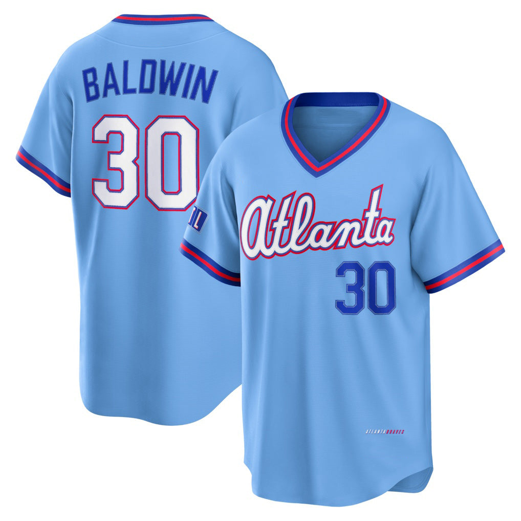 Atlanta Braves #30 Drake Baldwin Powder Blue FOULKSSHOP 2026 City Connect Stadium Jersey