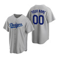 Custom Los Angeles Dodgers Gray Fedasgoge Stitched Cool Base Jersey