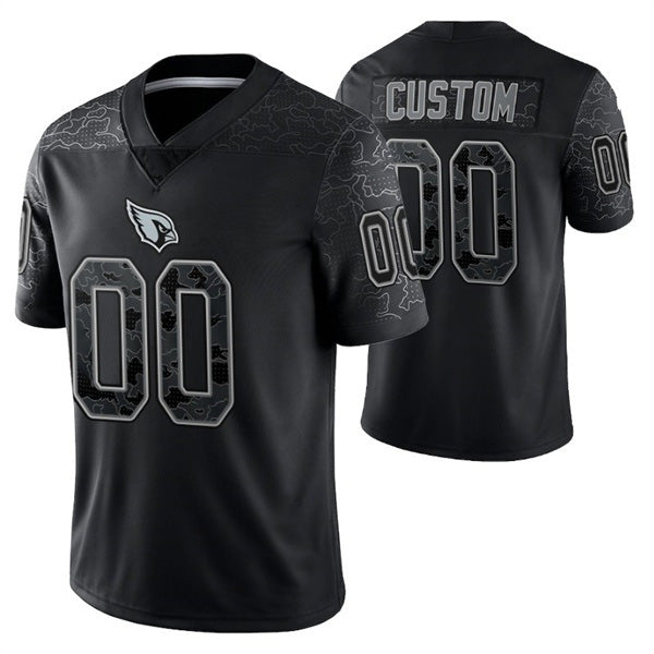 Custom A.Cardinals ACTIVE PLAYER Black Fedasgoge Reflective Limited Stitched Jersey