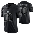 Custom A.Cardinals ACTIVE PLAYER Black Fedasgoge Reflective Limited Stitched Jersey