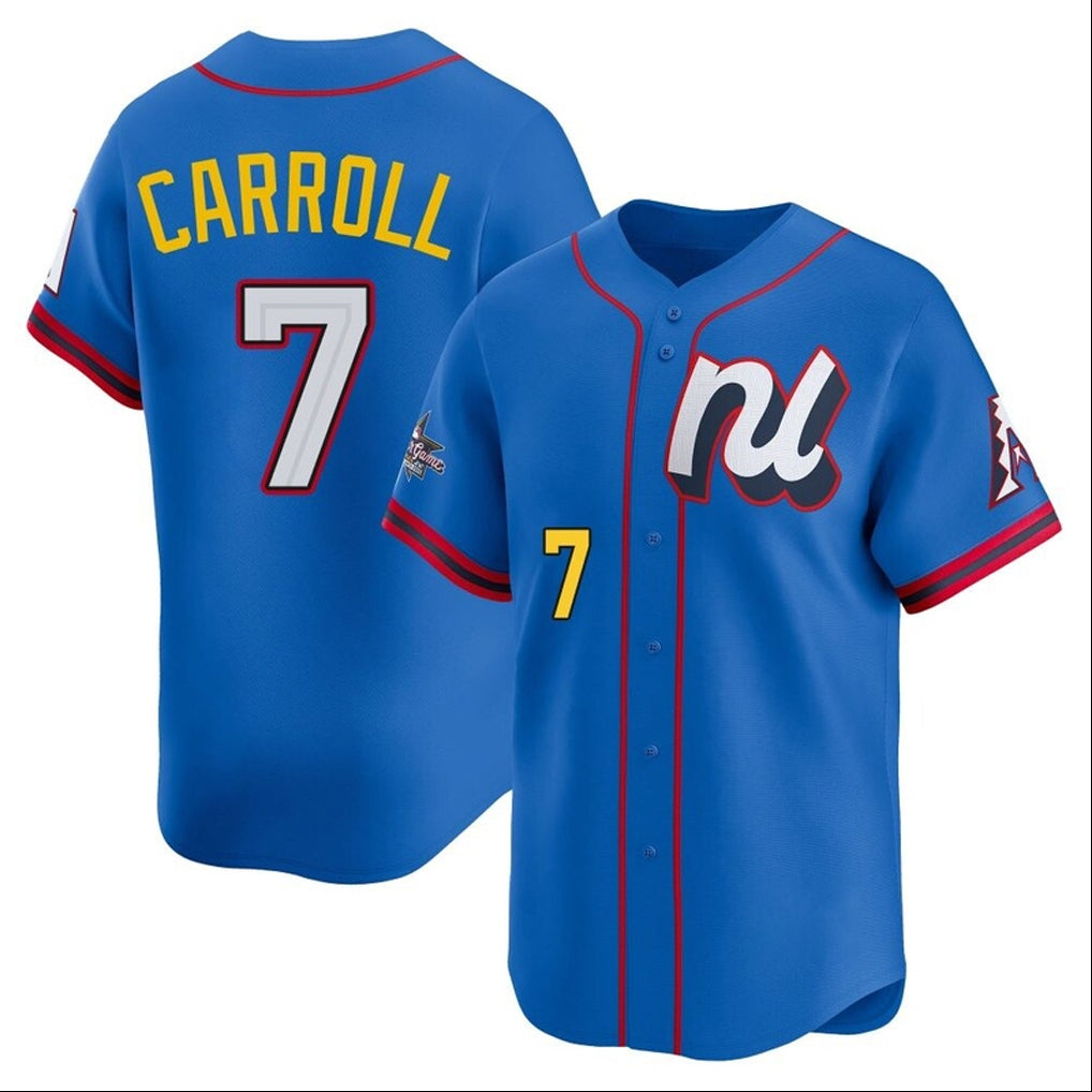 Arizona Diamondbacks #7 Corbin Carroll Player Blue Fedasgoge National League All-Star Edition Limited Home Game Stitched Jerseys