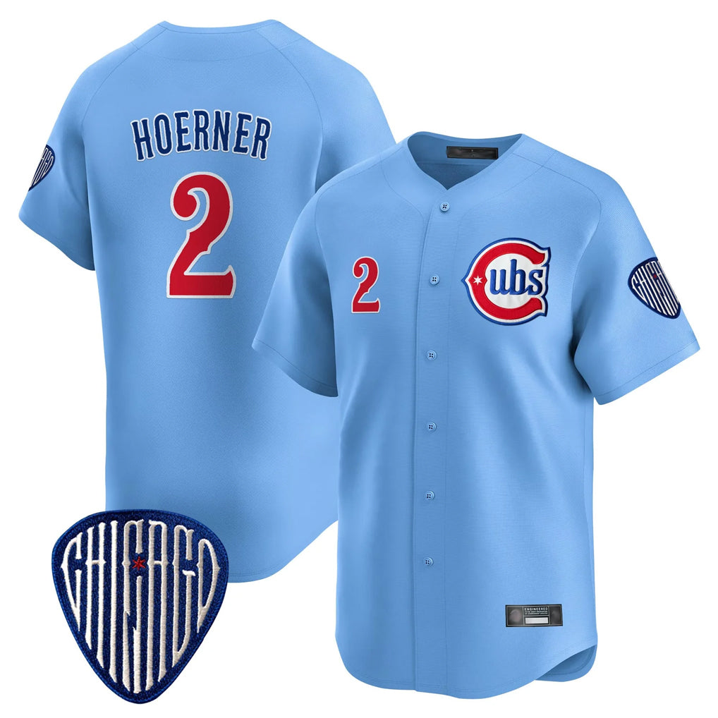 Chicago Cubs #2 Nico Hoerner Player Blue Fedasgoge Vapor Premier Limited Home Stitched Jerseys