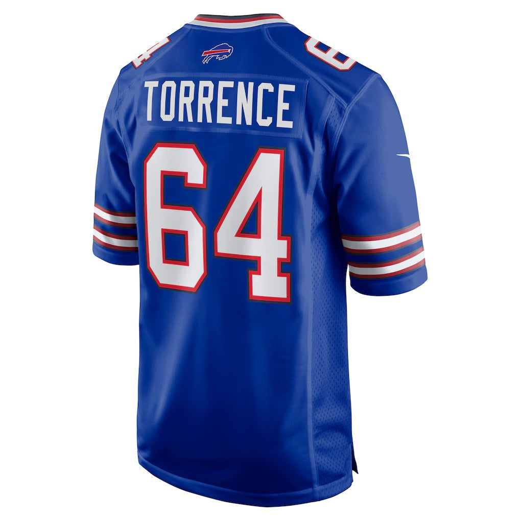 B.Bills #64 O'Cyrus Torrence Royal Fedasgoge Home Game Jersey