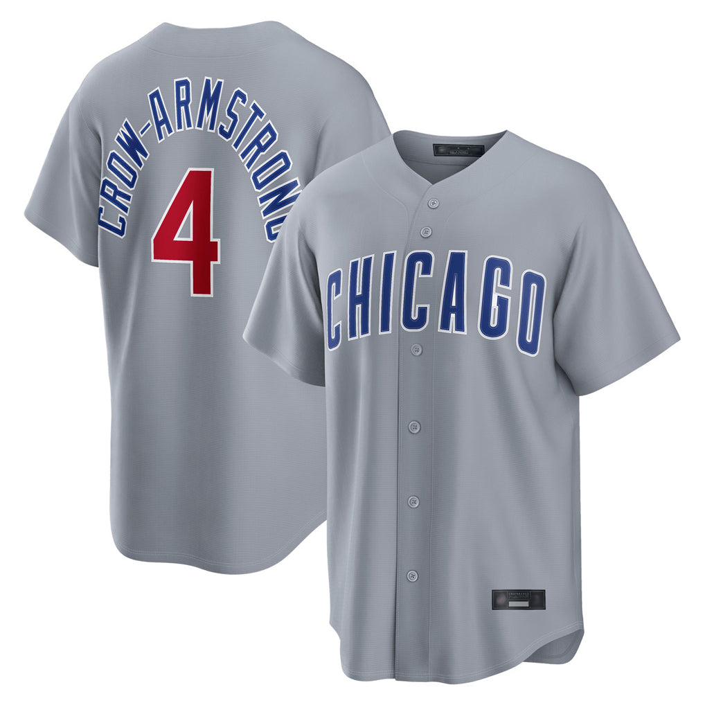 Chicago Cubs #4 Pete Crow-Armstrong Player Gray Fedasgoge Home Game Stitched Jerseys