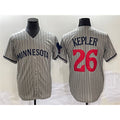 Minnesota Twins #26 Max Kepler Gray Fedasgoge Cool Base Stitched Jersey