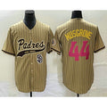 San Diego Padres #44 Joe Musgrove Tan Fedasgoge Pinstripe 2023 City Connect Cool Base Stitched Jersey 2