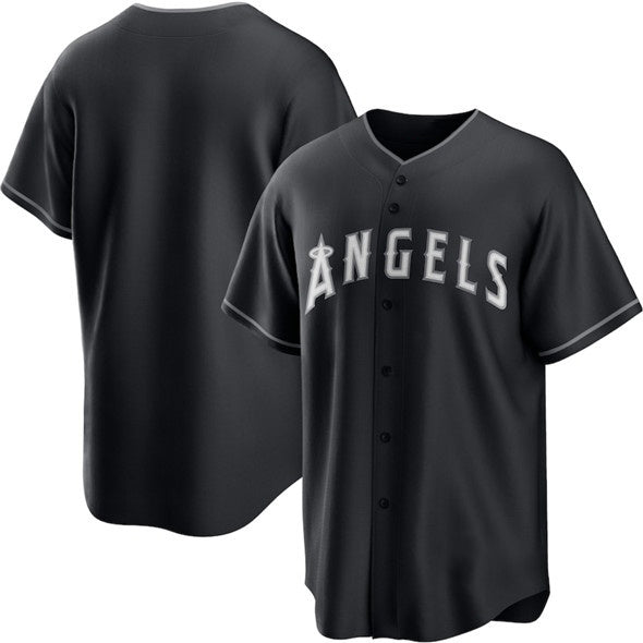 Los Angeles Angels Blank Black Fedasgoge Lights Out Limited Stitched Jersey
