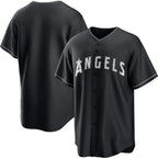 Los Angeles Angels Blank Black Fedasgoge Lights Out Limited Stitched Jersey