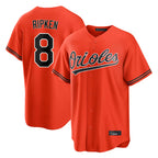 Baltimore Orioles #8 Cal Ripken Player Orange Fedasgoge Home Game Stitched Jerseys
