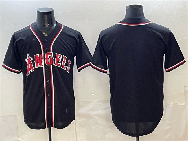 Los Angeles Angels Blank 2026 Fashion Replica Black Fedasgoge Out Stitched Jersey