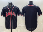 Los Angeles Angels Blank 2026 Fashion Replica Black Fedasgoge Out Stitched Jersey