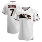 Arizona Diamondbacks #7 Corbin Carroll Player White Fedasgoge Limited Elite Home Game Stitched Jerseys