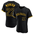 Colorado Rockies #22 Mickey Moniak Player Black Fedasgoge Snake Skin City Limited Elite Home Stitched Jerseys