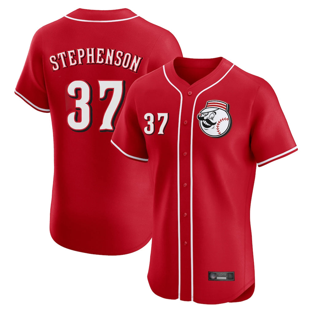 Cincinnati Reds #37 Tyler Stephenson Player Red Fedasgoge Limited Elite Home Game Stitched Jerseys