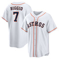 Houston Astros #7 Craig Biggio White Fedasgoge Home Retired Player Replica Jersey