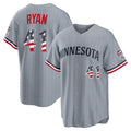 Minnesota Twins #41 Joe Ryan USA 250 Fourth of July Road Stadium Jersey - Gray Fedasgoge