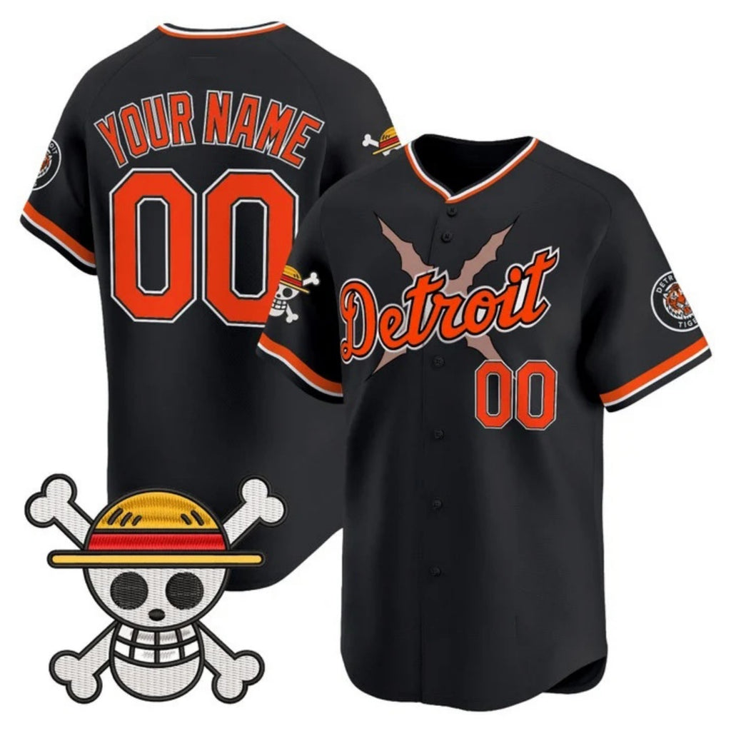 Custom Detroit Tigers x One Piece Black Fedasgoge Vapor Premier Limited Jersey - Stitched