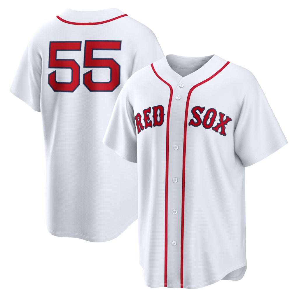 Boston Red Sox #55 Ranger Suarez White Fedasgoge Home Replica Jersey