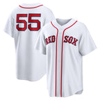 Boston Red Sox #55 Ranger Suarez White Fedasgoge Home Replica Jersey