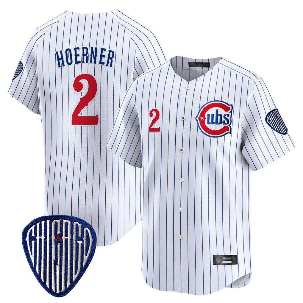 Chicago Cubs #2 Nico Hoerner Player White Fedasgoge Pinstripe Vapor Premier Limited Home Stitched Jerseys
