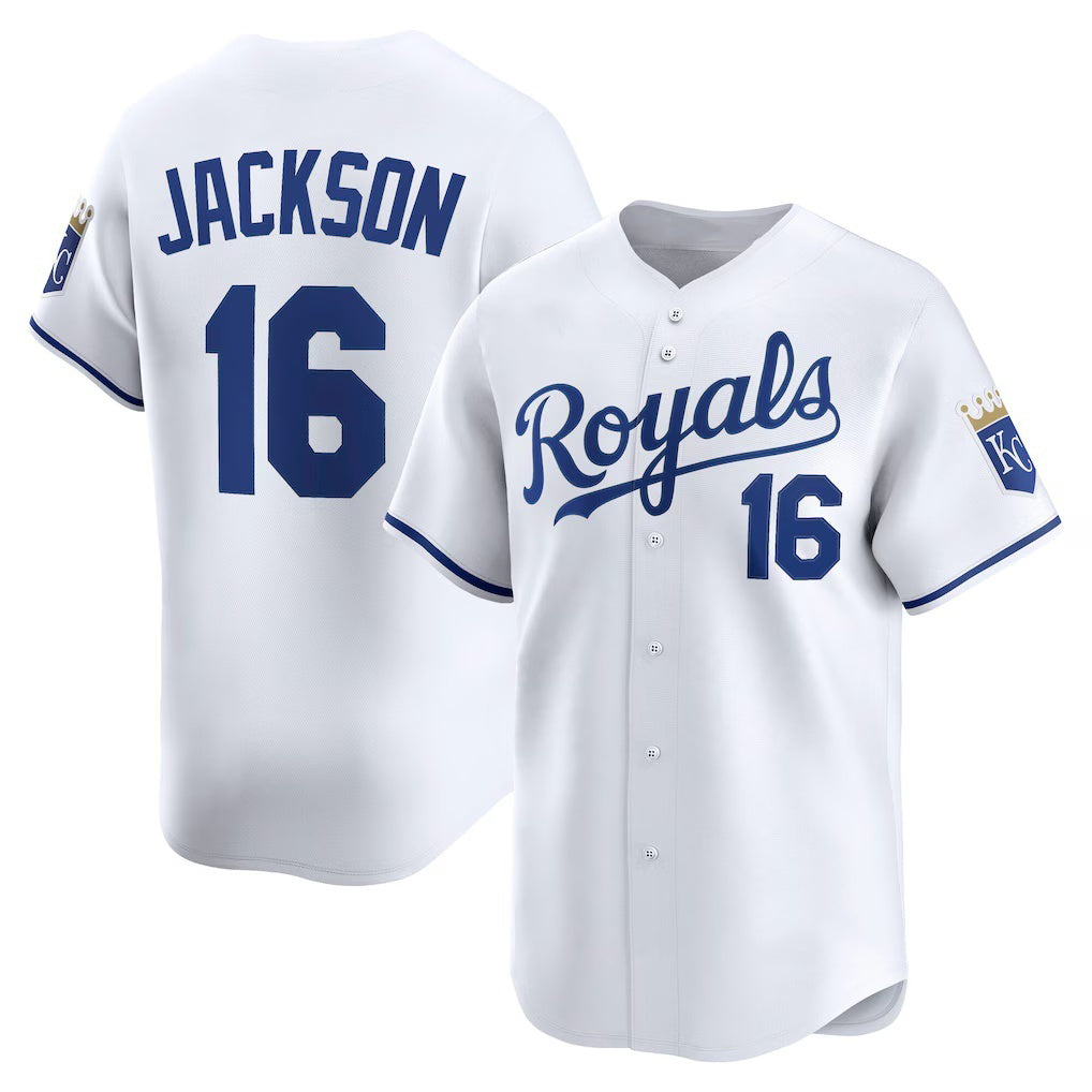 Kansas City Royals #16 Bo Jackson White Fedasgoge Home Limited Player Jersey