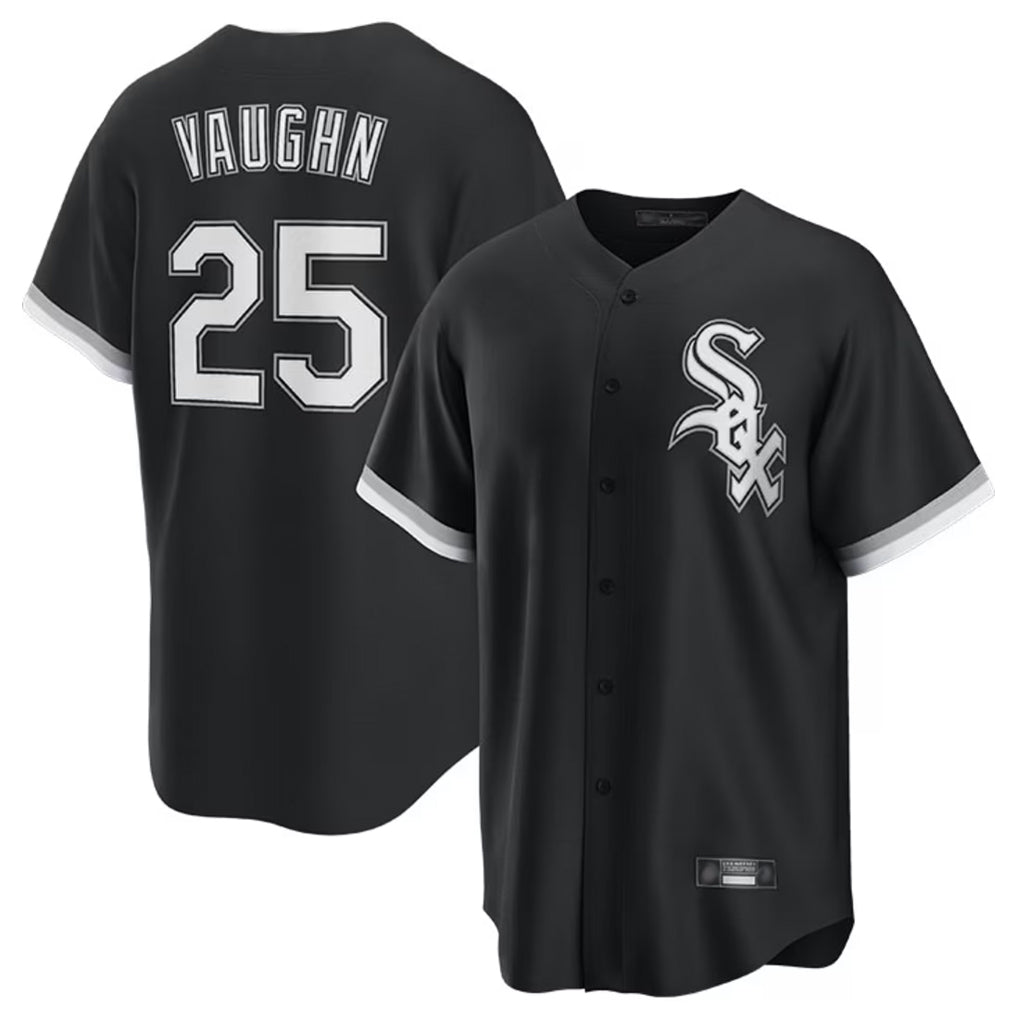 Chicago White Sox #25 Andrew Vaughn Player Black Fedasgoge Home Game Stitched Jerseys
