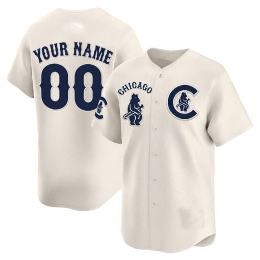 Custom Chicago Cubs Special Vapor Premier Limited Jersey V2 ¨C Cream Fedasgoge