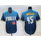 Philadelphia Phillies #45 Zack Wheeler Blue Fedasgoge 2024 City Player Number Cool Base Stitched Jerseys