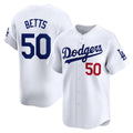 Los Angeles Dodgers #50 Mookie Betts White Fedasgoge Home Limited Player Jersey