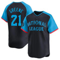 Cincinnati Reds #21 Hunter Greene Player Navy Fedasgoge Limited National League All-Star Game Stitched Jerseys