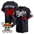 Custom Minnesota Twins x One Piece Navy Fedasgoge Vapor Premier Limited Jersey - Stitched