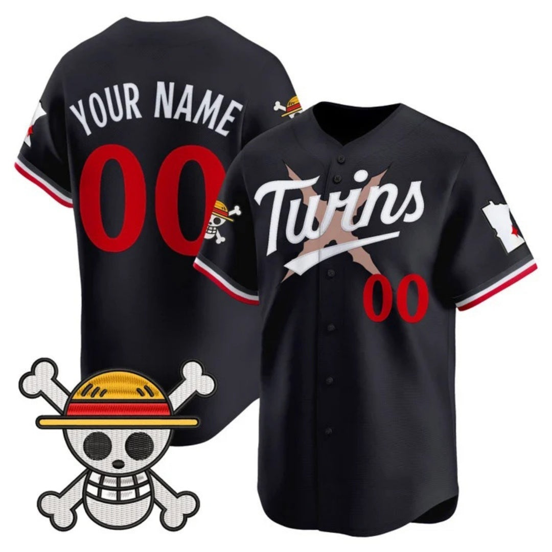 Custom Minnesota Twins x One Piece Navy Fedasgoge Vapor Premier Limited Jersey - Stitched
