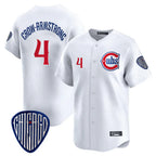 Chicago Cubs #4 Pete Crow-Armstrong Player White Fedasgoge Vapor Premier Limited Home Stitched Jerseys