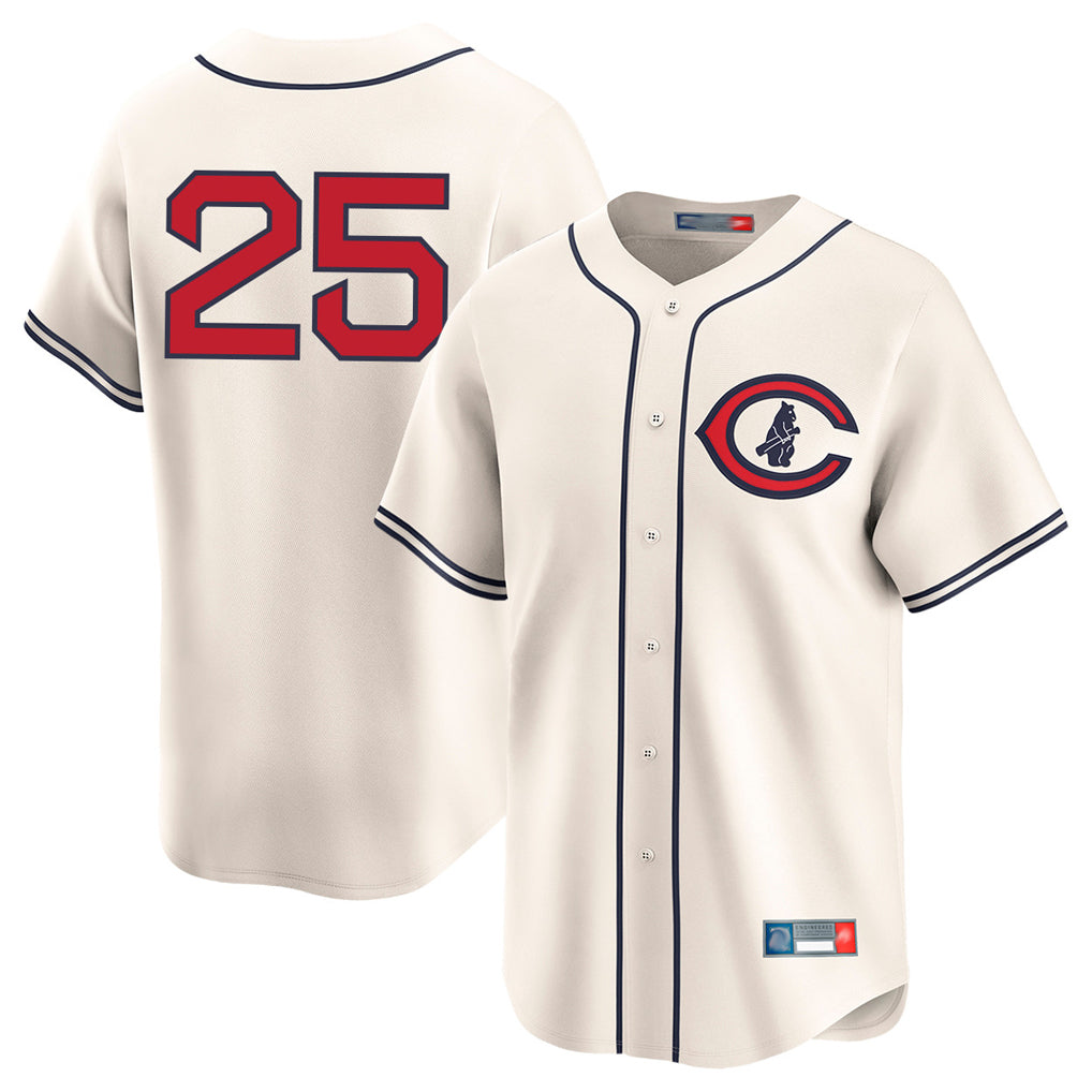Chicago Cubs #25 Moises Ballesteros Player Cream Fedasgoge Field of Dreams Limited Home Game Stitched Jerseys